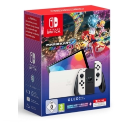 Nintendo CONSOLE SWITCH OLED 7" 64GB BIANCO + VIDEOGIOCO MARIO KART 8 DELUXE PREINSTALLATO (SWICONIN0067)